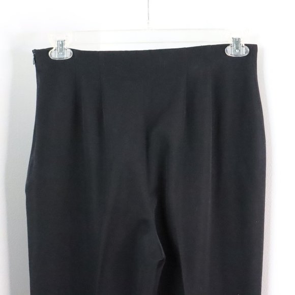 Liz Claiborne Women's 12 Woolmark Black Straight Leg High Waist Dress Pants - Picture 5 of 7